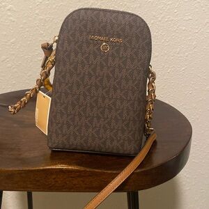 Michael Kors Brown Cosmetic Bag